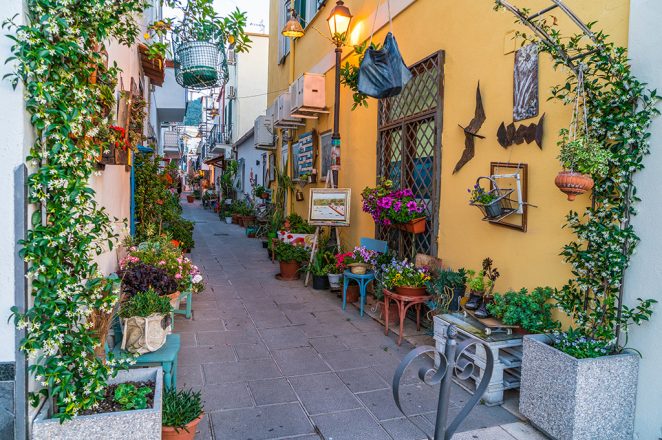 Colorful street Ischia, Italy