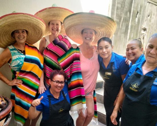 Casa de Sofia guests taking a selfie with staff