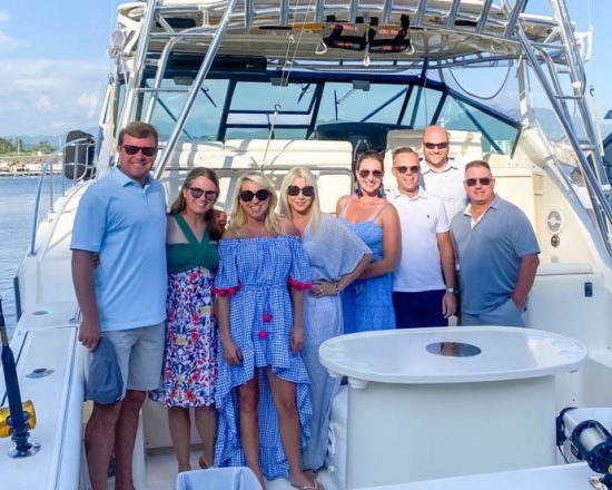 Casa de Sofia guests on a charter boat